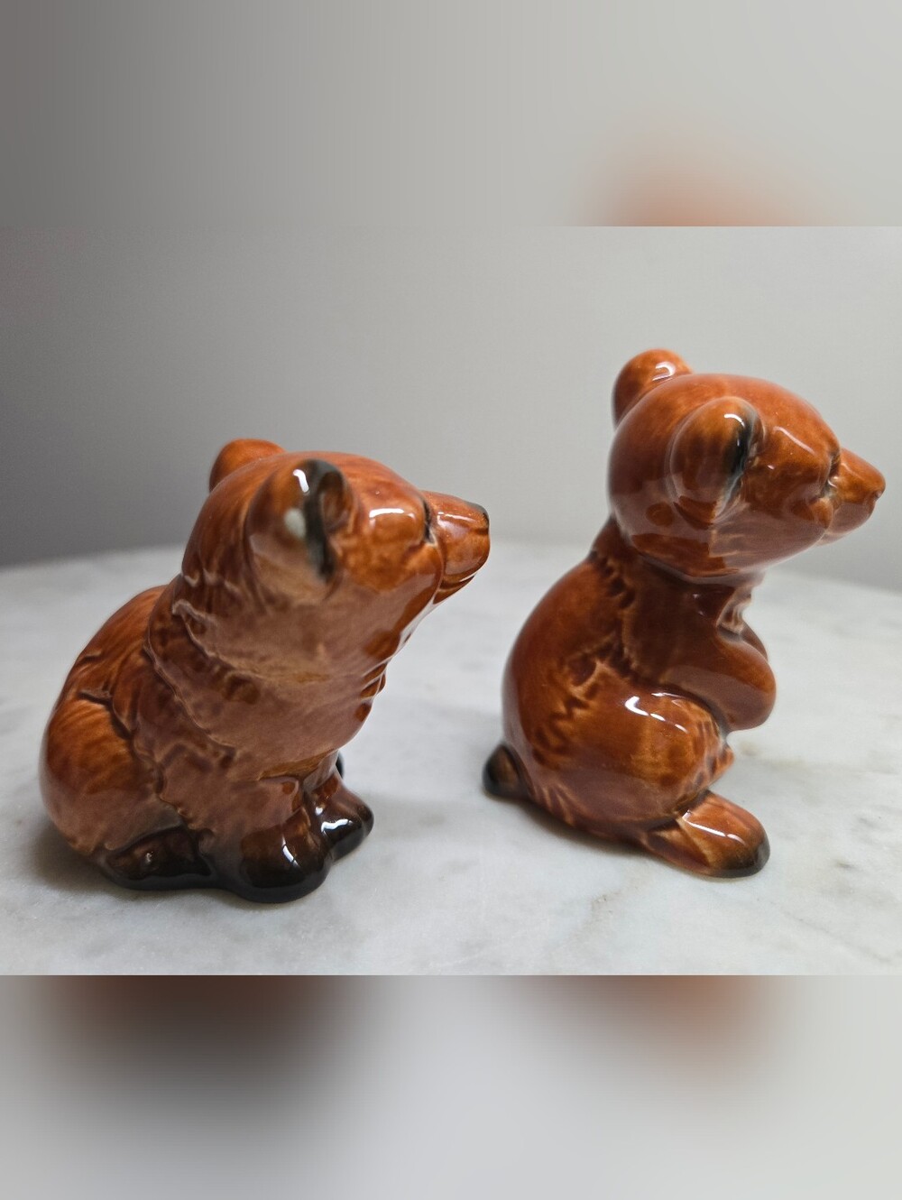 Goebel Glossy Brown Bear Figurine Pair - Picture 4 of 5